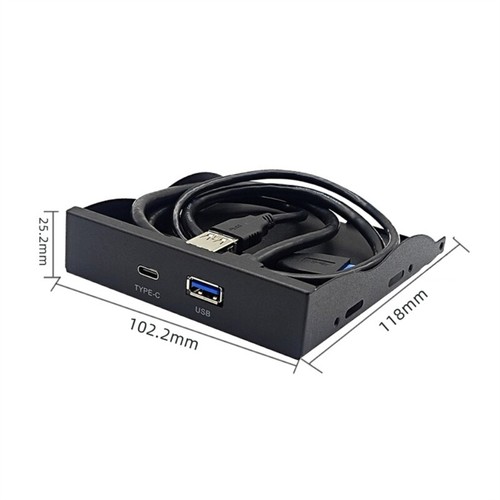 2 Ports 5Gbps Front Panel USB3.0 + TypeC HUB for 5.25inch Computer Chassis HDD - Afbeelding 8 van 8