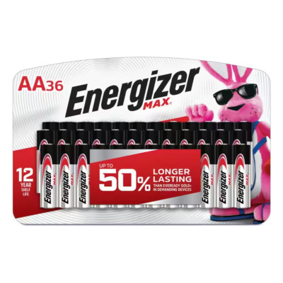 MAX AA Batteries (36 Pack), Double a Alkaline Batteries Energizer longer lasting