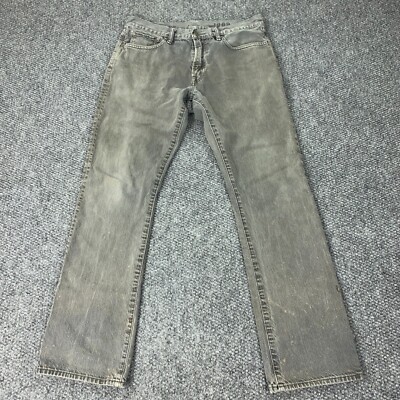 GAP 1969 Jeans Mens 32x32 Gray Denim Straight Distressed