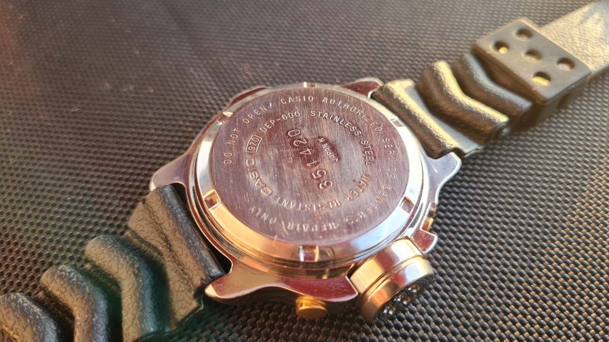 CASIO DEP-600 XL Module (970) 200M Vintage Diver Watch Temp