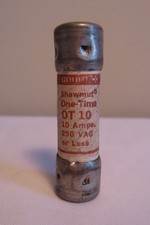 Gould-Shawmut OT-10 One-Time 10 Amp 250V AC 10A Class K5 Fuse NOS NEW NO BOX