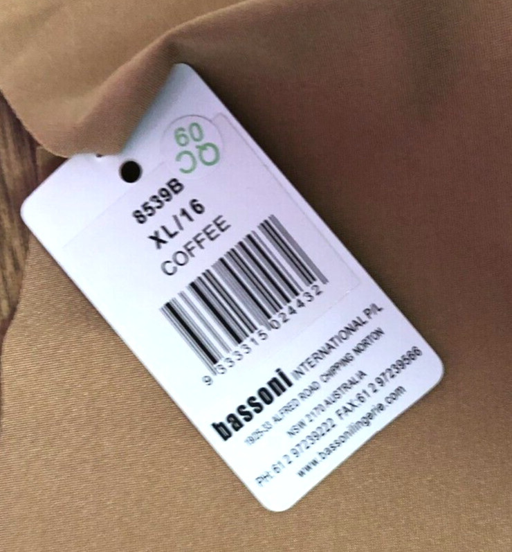 Bassoni Knickers XL Coffee No VPL 8539B  New with Tags image 3