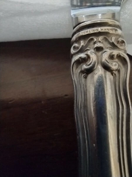 老式 WESTMORLAND GEORGE & MARTHA 纯银晚餐刀 - 5 件。 25 美元/PC — 第 3/3 张图片