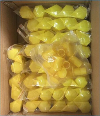 30 x CHECKPOINT  gelbe Blinker lose Radmutter Sicherheitszeiger Abdeckung 17-33mm