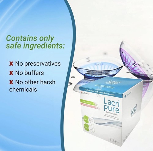 LacriPure Saline Solution for Lens Rinse & Insertion - 98 x 5ml Vials - Picture 7 of 7