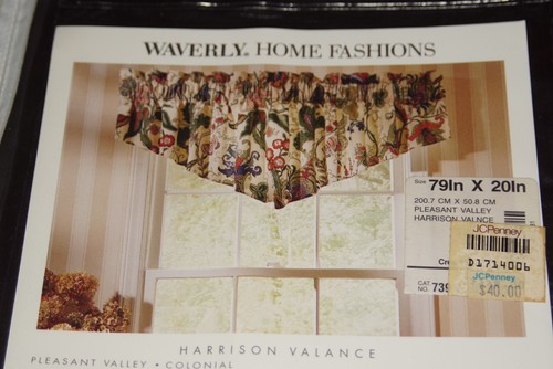 NEU 2 Waverly Pleasant Valley Baumwolle Volants Weinrebe Rosen 79" x 20" EA Neu aus altem Lagerbestand - Bild 2 von 8
