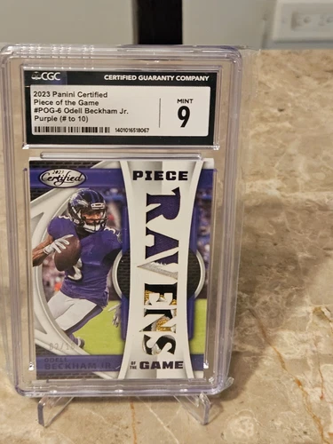 2023 Panini Certified Piece of the Game Odell Beckham Jr Purple #2/10 CGC Mint 9