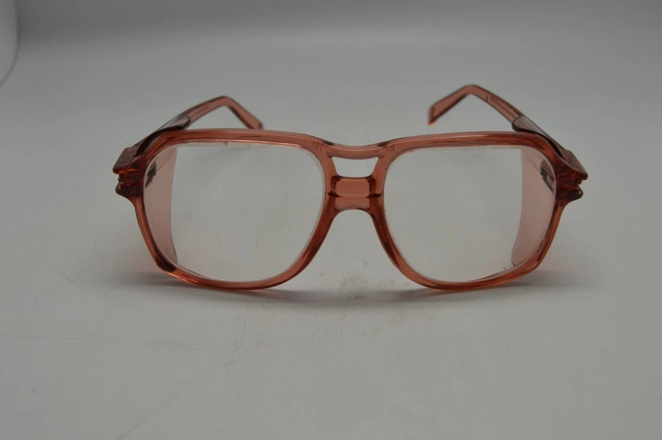 Gafas de seguridad ópticas americanas 8754 lente 54 puente 17 rojo clr sld steampunk Foto 2 de 4