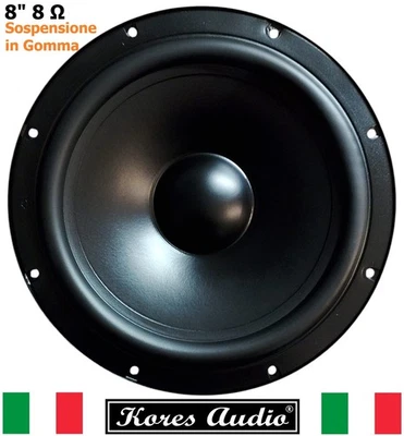 Kores Audio KM-288 Woofer 8" Pollici 20/21 Cm 8 Ohm 240W Sospensione Gomma