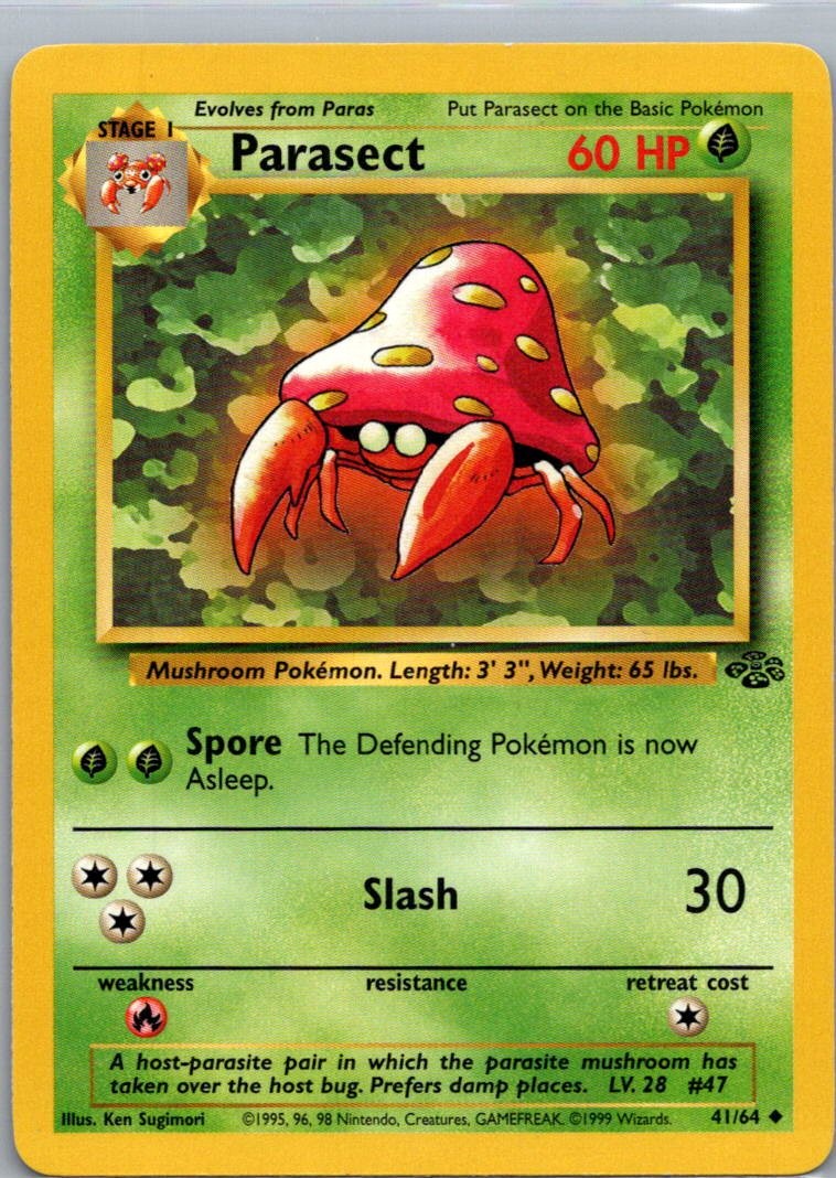 Pokemon TCG Parasect 41/64 Jungle MP