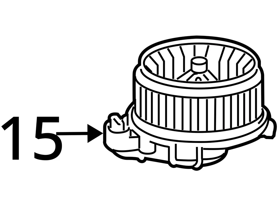 Motor soprador CA aquecedor Toyota 4Runner 2015 fabricante de equipamento original 103K milhas - LKQ333582226 - Imagem 4 de 4