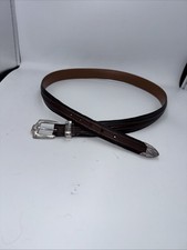 ONYX BRIGHTON MENS BELT 40" BLACK LEATHER CROC 4PC SILVER BUCKLE SET HAND MADE