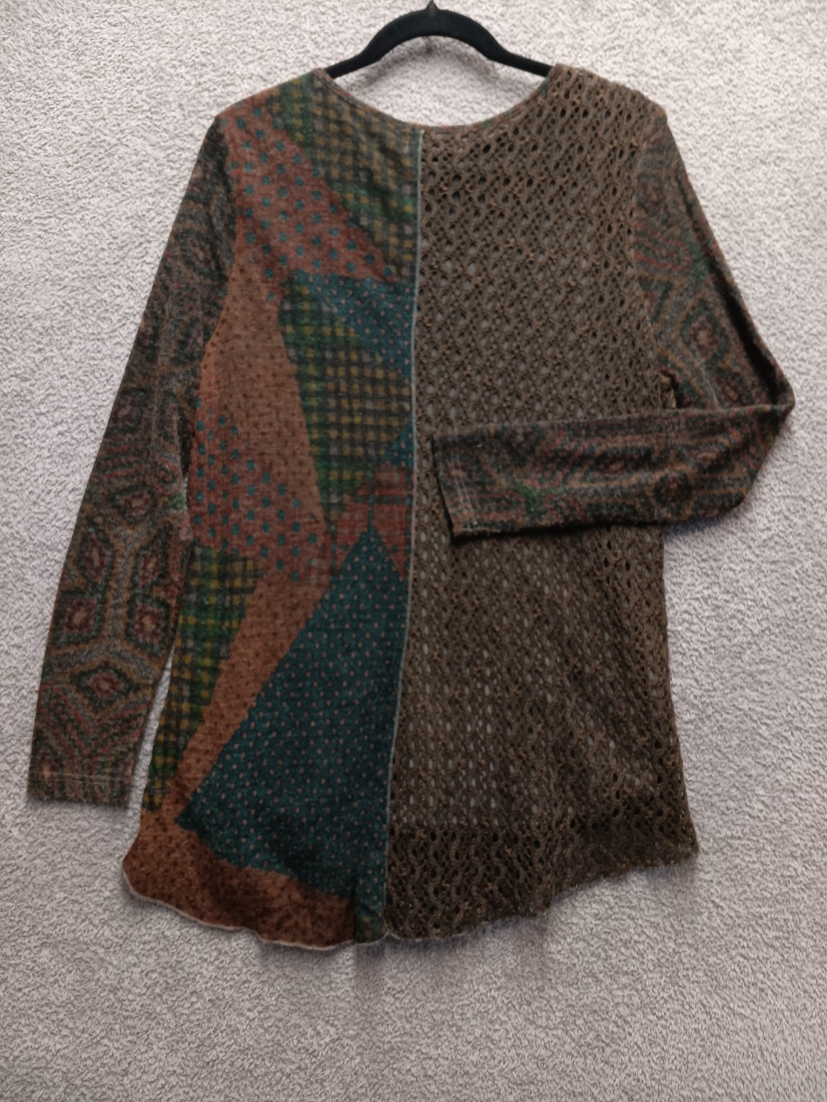 Boho Patchwork Lined Tunic Women S Asymmetrical L… - image 2