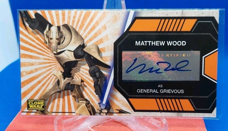 Star Wars Clone Wars Widevision Autograph Card General Grievous Matt Wood Auto