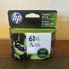 Genuine HP 61XL Tri-Color High Yield Ink Cartridge CH564WN 140 - Dated 06/2022