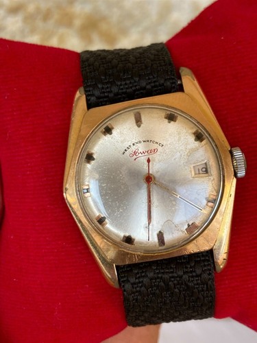 VINTAGE WEST END WATCH CO SOWAR WHITE DIAL GOLD FILLED 30M SWISS MANUAL 1960'S - Picture 14 of 24