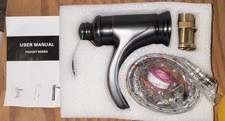 Single-Handle Bathroom Sink Faucet, Oil-Rubbed Bronze, w/ Supply Lines