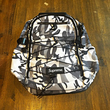Supreme Gray/Black/White Camo Backpack Zip Closure Adjustable Straps Pockets