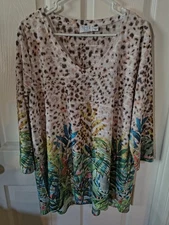 Time And Tru Woman's Top Size XL P2P 24.5 LENGTH 30 Short Sleeve Rhinestones