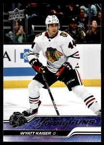 2023-24 upper deck young guns Wyatt Kaiser Rookie Chicago Blackhawks #229