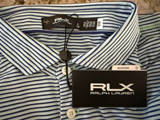 RLX Ralph Lauren Men's Short Sleeve Striped Polo Large NWT
