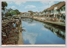 Postal del centro de Yakarta Indonesia River Street Scene