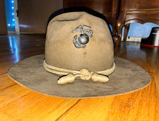 US Marine Corps USMC Campaign Hat Smokey Bear Style w/ EGA Eagle Globe Anchor