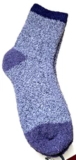 NEO Cozy Cabin Fuzzy Marl Crew Women's Medium 5-10 Blue