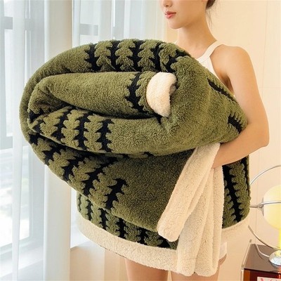 Super Dicke Decke Warm Flanell Weich Beruhigend Gemütlich Queen Size Bett Sofa Nap