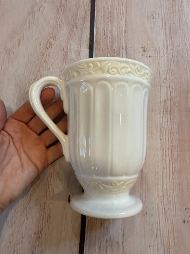 Lenox BUTLERS PANTRY Buffet 16 oz Footed Coffee Mug Cup New Other 5.75” Tall