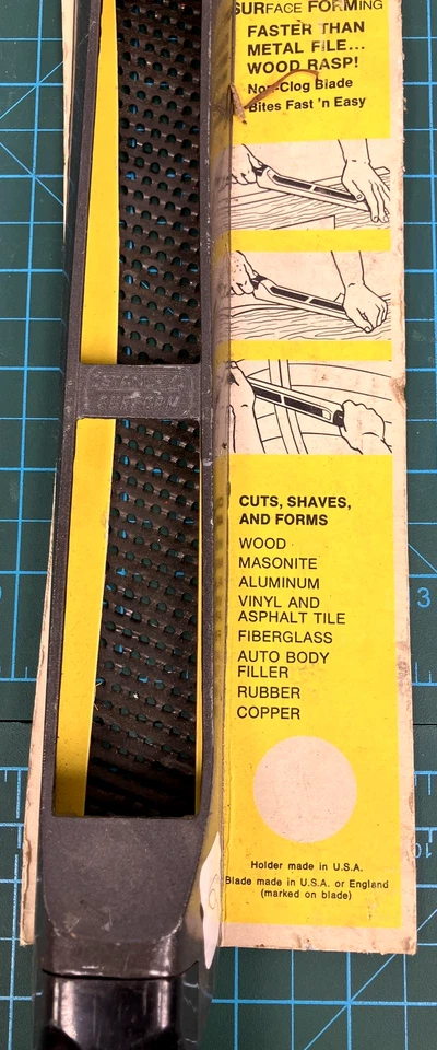 Stanley Surform File 21-295 No. 295 Rasp Tool With Handle Surface Shaver NOS - Image 3 of 4