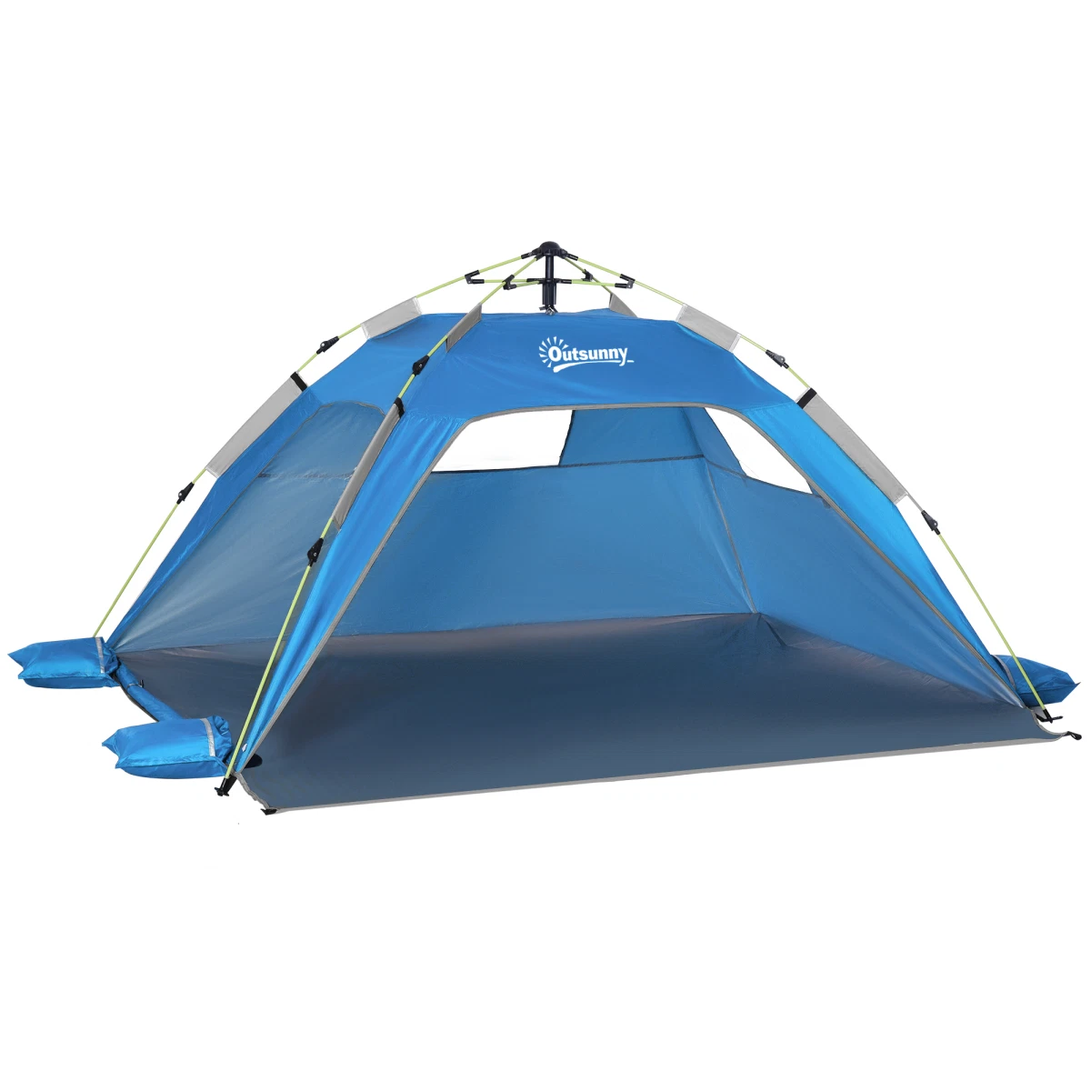 Beach Tent Pop-Up Fibreglass 2-Man Sky Blue 120x220x173cm Sun Shade Shelter UV50