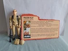 100% Complete 1983 Tan Grunt v2 Falcon Pilot Figure & Card G.I. GI Joe 3.75 ARAH
