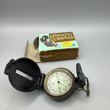 Lensatic Compass Vintage Hiking Engineer Camping Outdoors Boxed liquid filled