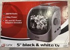 NEW! Vintage GPX Portable 5” Black & White TV AM/FM Radio Reciever Model TV515 — photo 1