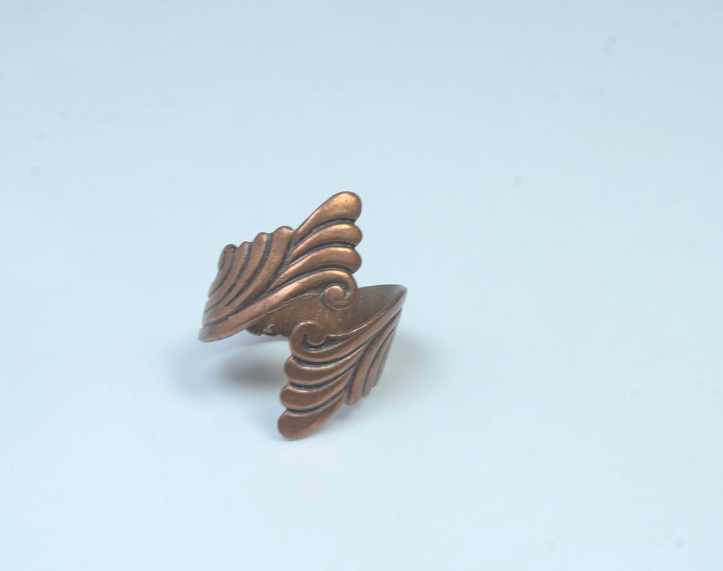 Vintage Adjustable Copper Wrap Ring - image 2
