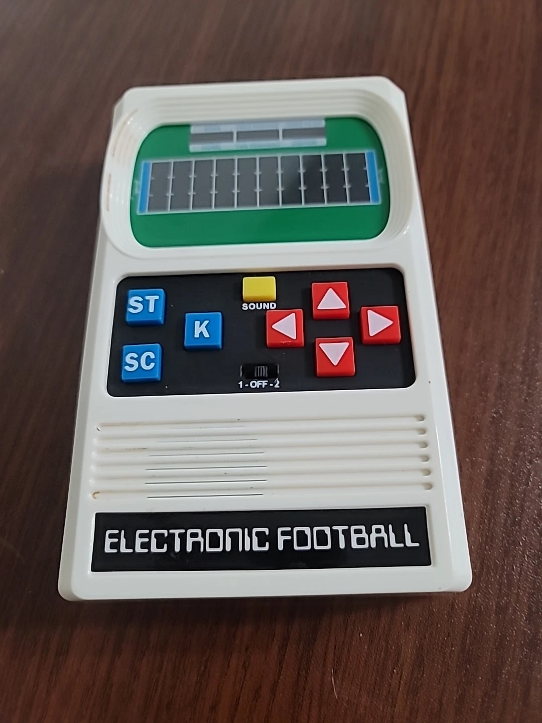 Retro Mattel Electronic Football Handheld Game 2014 Lights Sound TESTED WORKS