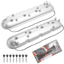Aluminum Engine Valve Covers Wgasket Compatible With Cadillac Vehicle 1999-2...