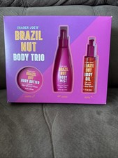 Trader Joe's Brazil Nut Body Butter Trio Body Mist Body Oil 3 Pack Still Boxed