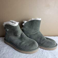 Koolaburra by UGG 1105809 Green Suede Shearling Short Boots