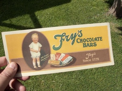 Fry s Schokolade Original Seltener Blotter, Top Zustand. um 1910