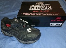 Skechers Work Relaxed Fit Cankton ST Steel Toe EH Men's Size 10 77055/BKCC