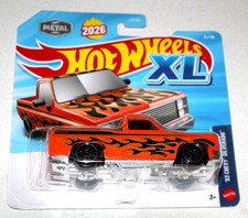 2026 Hot Wheels XL '83 Chevy Silverado Orange / Flames