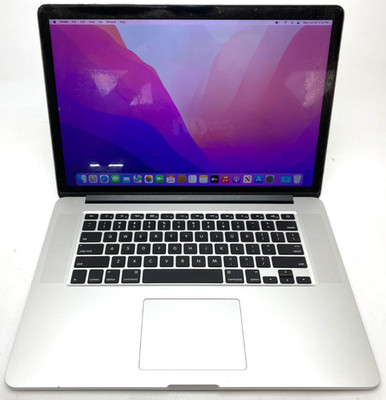 MACBOOK PRO RETINA 15  2015 A1398 INTEL I7 2.2GHz 16GB 256GB SSD MONTEREY + ADPT