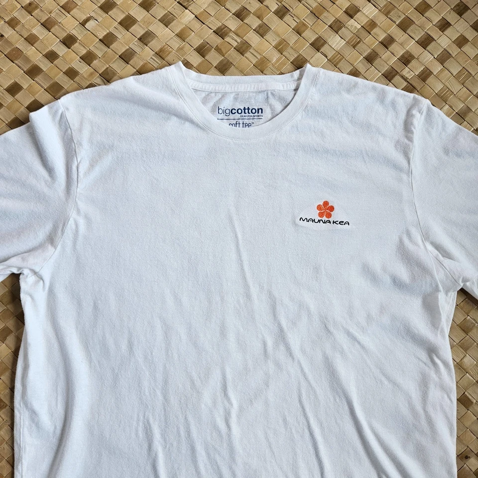 Camisa Mauna Kea Beach Hotel Para Hombres Grande Blanca Algodón Bordado Suave Camiseta Hawaiana Foto 3 de 4