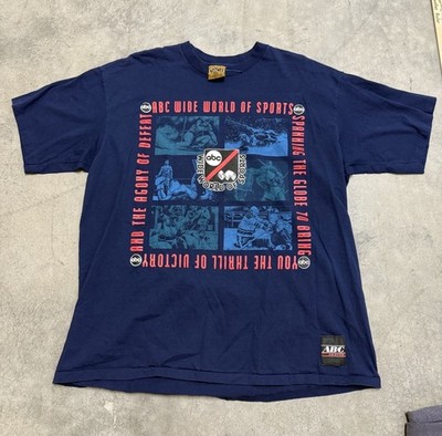 ABC Sports Vintage Nutmeg Mills Tee XL Navy Blue New