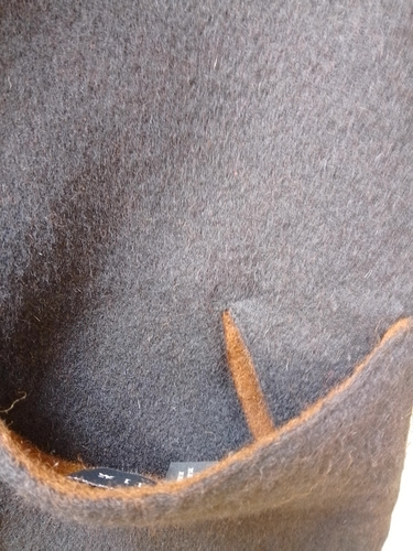 Alpaca 111 Size L Fully Reversible Black/Brown Toggle Coat Coatigan Baby Alpaca - Picture 11 of 15