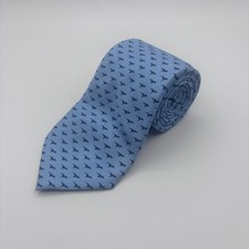 Vineyard Vines Custom Collection 100 Silk Tie Blue First Eagle Logo Preppy USA