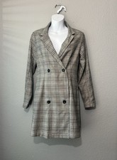 Abercrombie  Fitch Women  s Plaid Taylor Fitted Blazer Jacket Coat XS Preppy