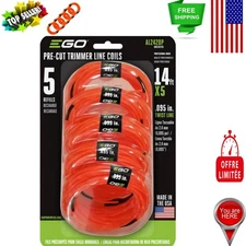 Pre-Cut 0.095" Twisted Trimmer Line - 14 ft, 5-Pack for Professional Results